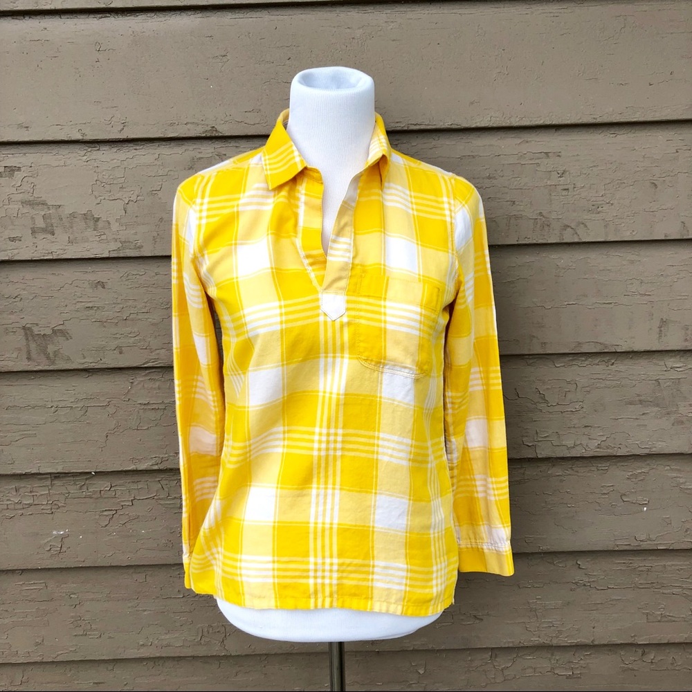 ☀️☀️☀️ 4/$20 Madewell Broadway & Broome plaid top!